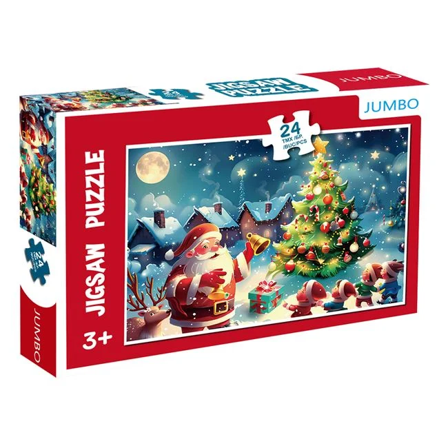 Gyermek puzzle Mikulással havas tájon (24 darab)