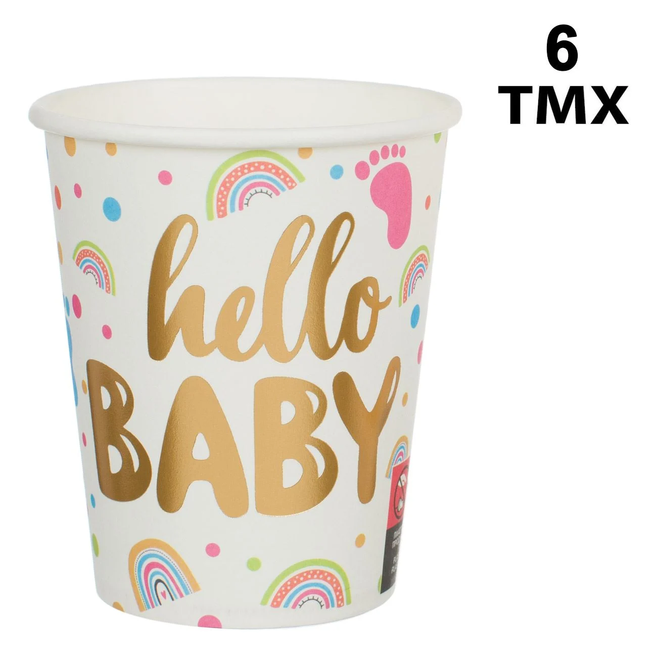 Babaváró party pohár Hello Baby 270ml - 6db