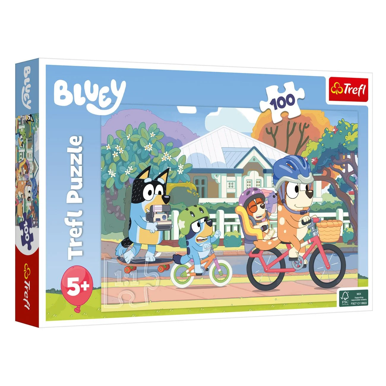 Bluey puzzle 4 kutyával (100 db) - Trefl