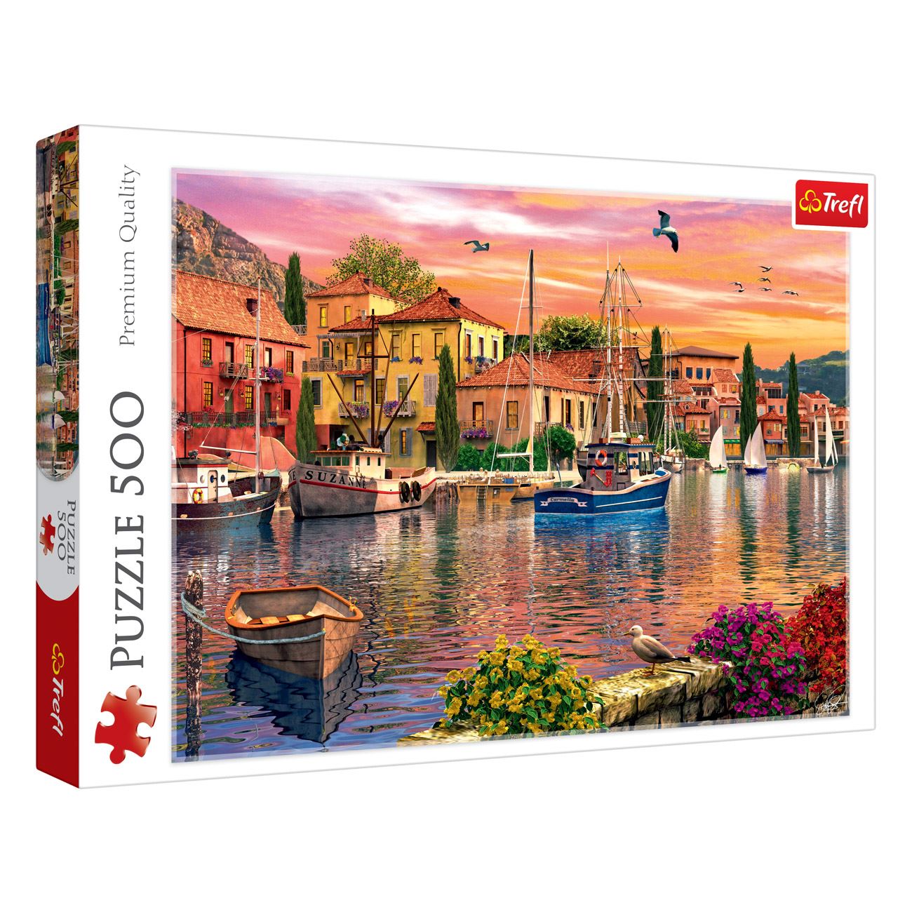 Festői tengerparti falu puzzle Bracival (500 darab) - Trefl