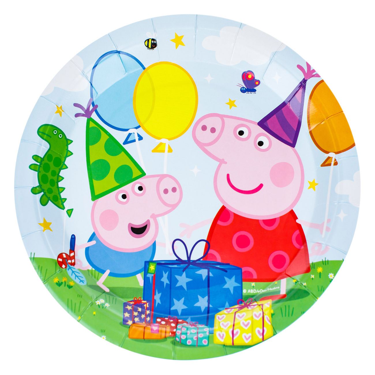 Peppa party papírtányér 23cm - 6db